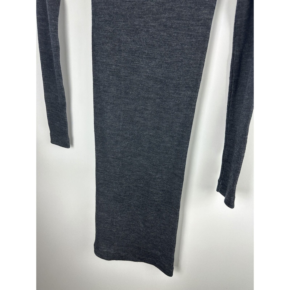 John Elliott Tubular Merino Asymmetric Dress Charcoal Gray Cutout XS Small - Picture 10 of 16